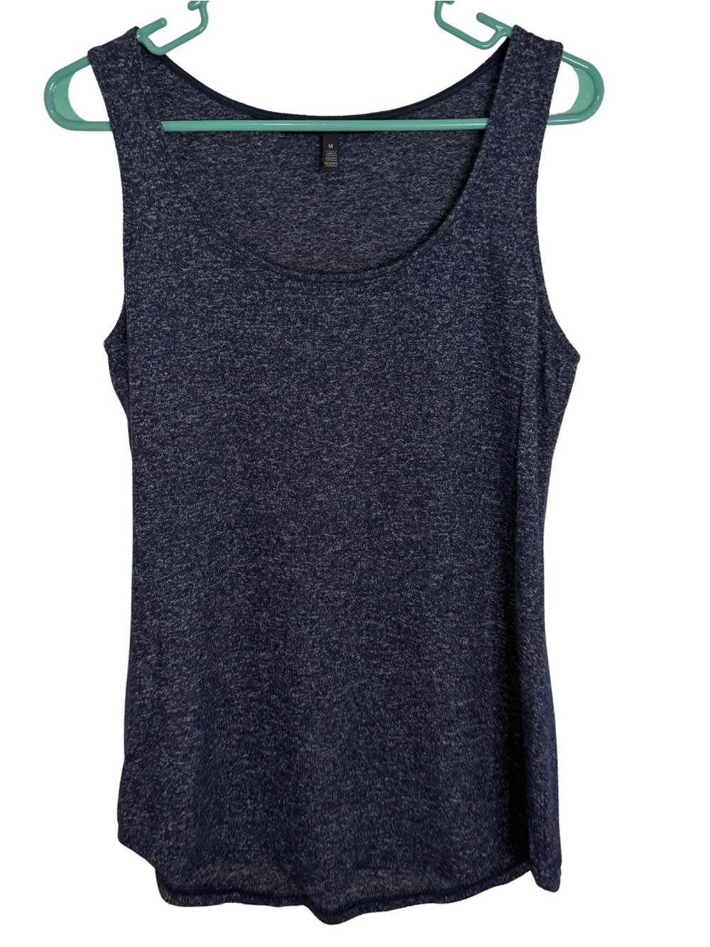 White House Black Market Navy Blue Heather Scoop Neck Tank Top Size Medium